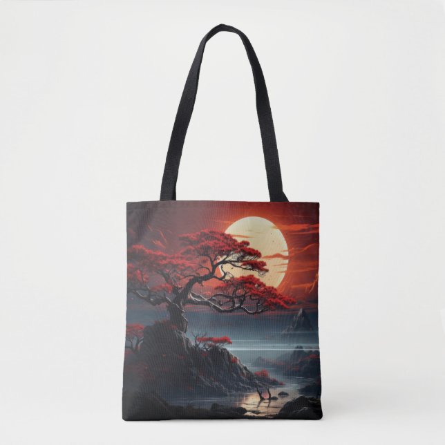 Bolso De Tela Árbol Bonsai (Anverso)