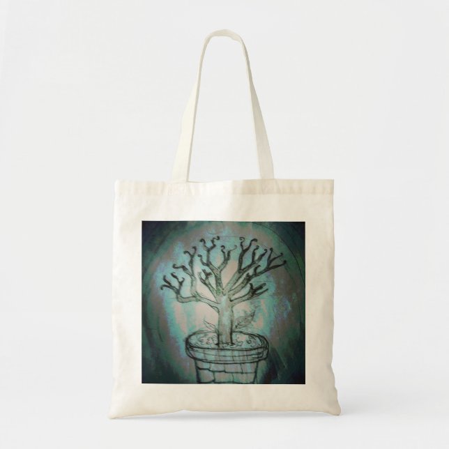 Bolso De Tela árbol bonsai muerto (Frente)