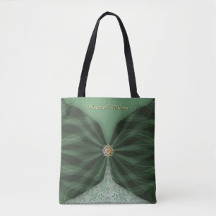 Bolso De Tela Árbol Botánico Personalizado Joya Textil Ilusión