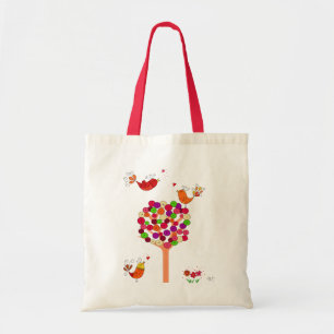 Bolso De Tela Árbol botón Naranja