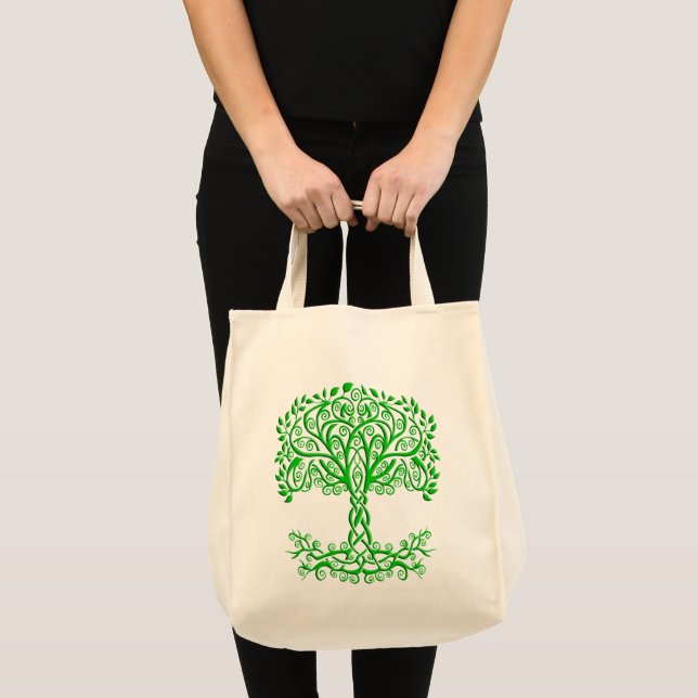 Bolso De Tela Árbol Celta Verde De La Vida (Anverso (producto))