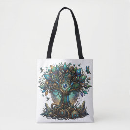 Bolso De Tela Árbol Cibernético de la Vida Cosmic Steampunk