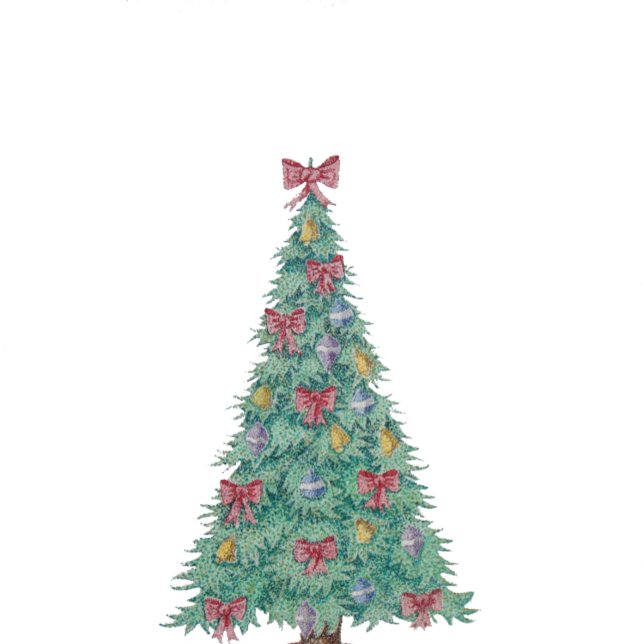 Bolso De Tela árbol con decoraciones arcos rojos campanas para n (Subido por el creador)