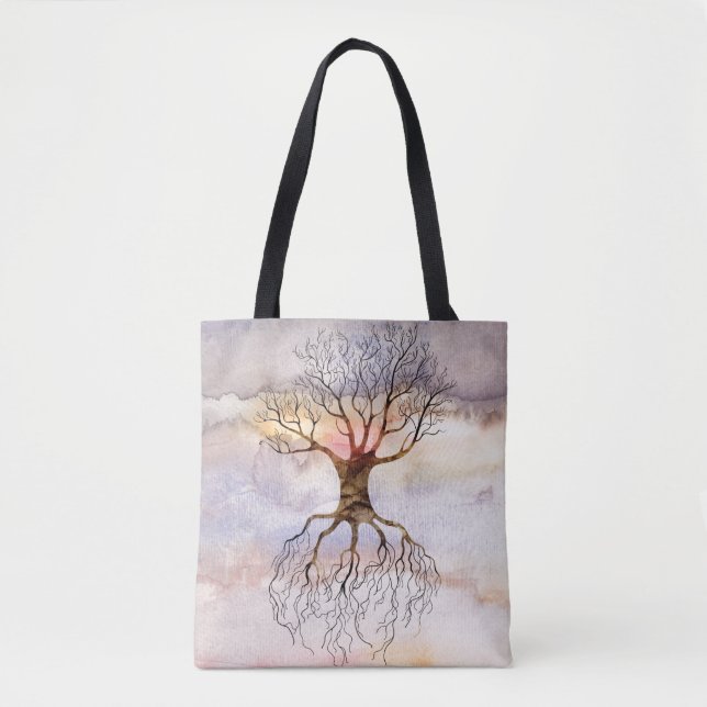 Bolso De Tela Árbol contra el cielo (Anverso)