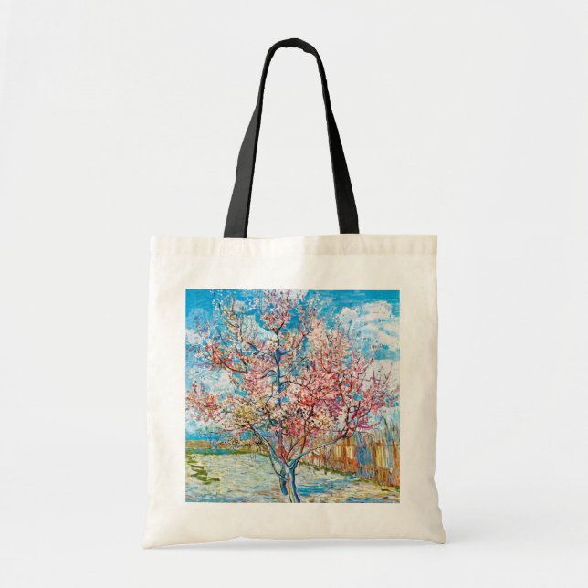 Bolso De Tela Árbol de arvejas floridas, Van Gogh (Frente)