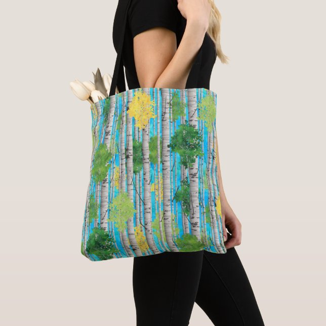 Bolso De Tela Árbol de aves (Detalle)