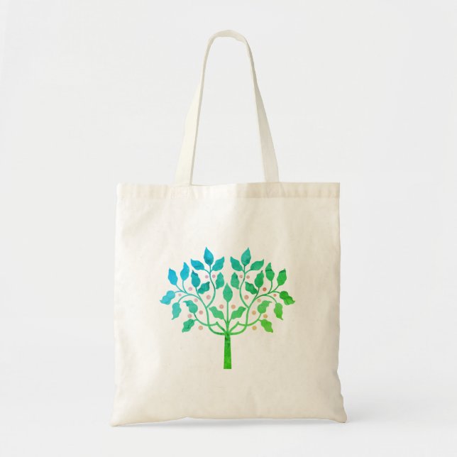 Bolso De Tela árbol de bayas (Frente)