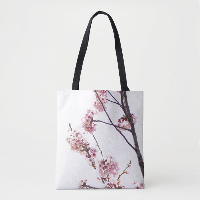 Bolso De Tela Árbol de cerezas en flor (Anverso)