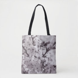 Bolso De Tela Árbol De Cerezo Agudo Negro Y Blanco