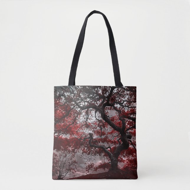 Bolso De Tela Árbol de cerezo rojo (Anverso)