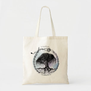 Bolso De Tela Árbol de diosas en todas las direcciones en morado