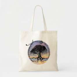 Bolso De Tela Árbol de diosas si miran al atardecer