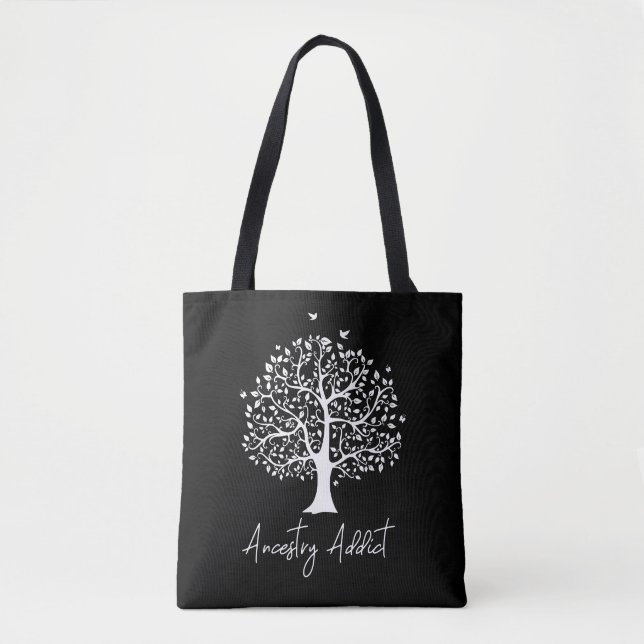 Bolso De Tela Árbol de familia de adictos a la ascendencia (Anverso)