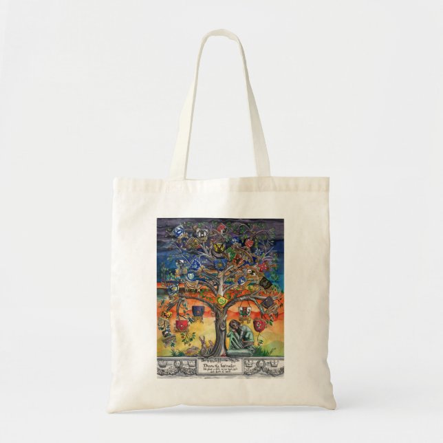 Bolso De Tela Árbol de familia heráldico de SCA (Frente)