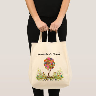 Bolso De Tela Árbol de hadas de hadas floridas encantado