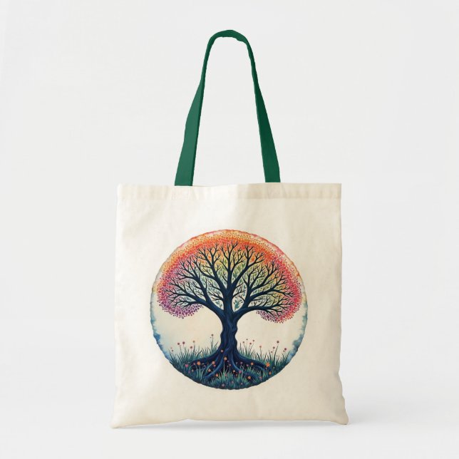 BOLSO DE TELA ÁRBOL DE LA VIDA (Frente)