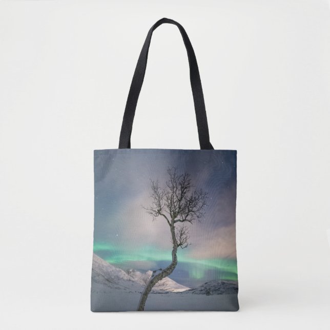 Bolso De Tela Árbol de luces boreales (Anverso)