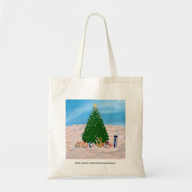 Bolso De Tela Árbol de Navidad (Frente)