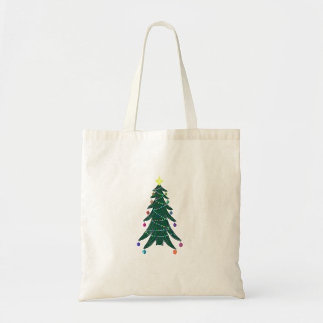 Bolso De Tela árbol de Navidad (Frente)