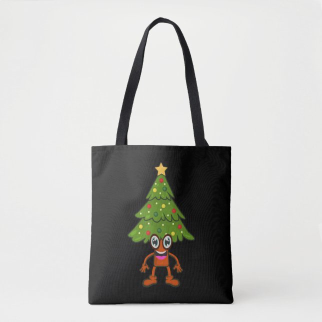 Bolso De Tela Árbol de Navidad (Anverso)