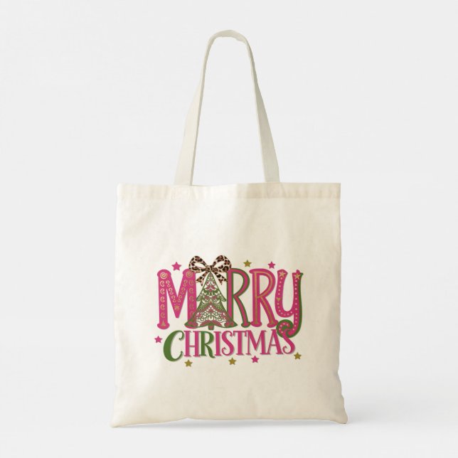 Bolso De Tela Árbol de navidad (Reverso)