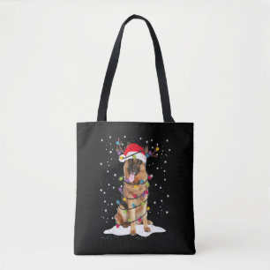 Bolso De Tela Árbol de Navidad alemán pastor luz perro pijama