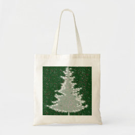 Bolso De Tela Árbol de Navidad brillante de invierno encantado