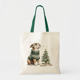 Bolso De Tela Árbol de Navidad Bulldog inglés para navidades
