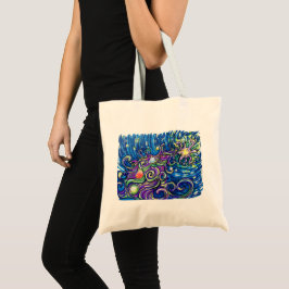 Bolso De Tela Árbol de Navidad Cósmico