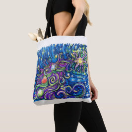 Bolso De Tela Árbol de Navidad Cósmico