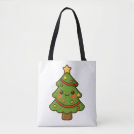 Bolso De Tela Árbol de Navidad Cute Kawaii
