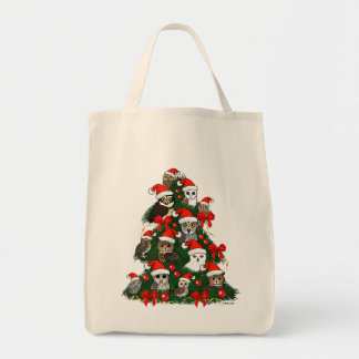 Bolso De Tela Árbol de Navidad de búhos