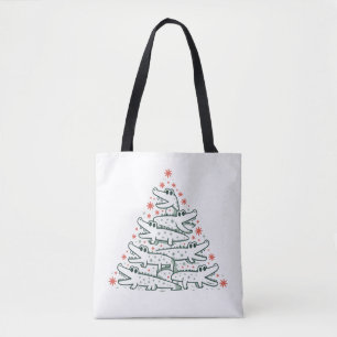 Bolso De Tela Árbol de Navidad de caimán Caimán divertido Florid