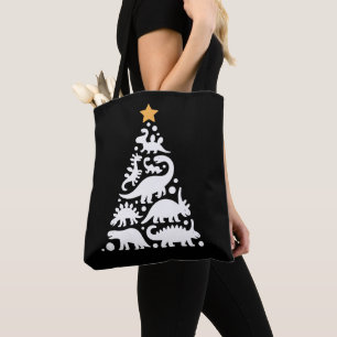 Bolso De Tela Árbol de Navidad de Dino Lindo Dinosaurio Divertid