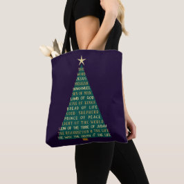 Bolso De Tela Árbol de Navidad de los Nombres de Jesús