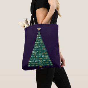 Bolso De Tela Árbol de Navidad de los Nombres de Jesús