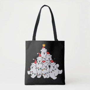 Bolso De Tela Árbol de Navidad de Oso Polar Animales Divertidos