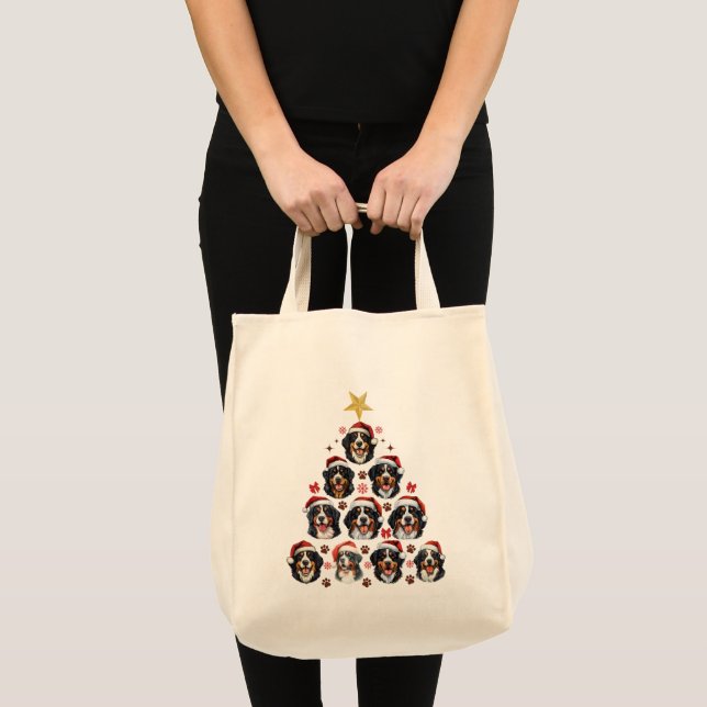Bolso De Tela Árbol de Navidad de Perro de Montaña de Berna, Nav (Anverso (producto))