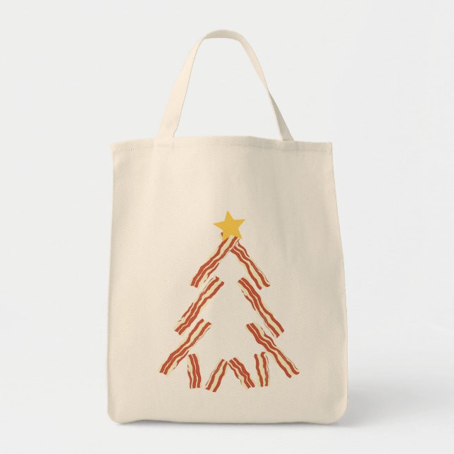 Bolso De Tela Árbol de navidad del tocino (Frente)