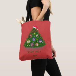 Bolso De Tela Árbol de Navidad familiar