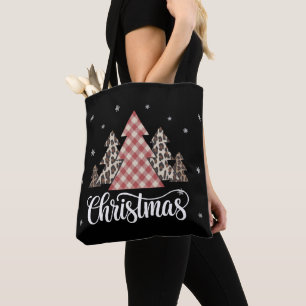 Bolso De Tela Árbol de Navidad Leopardo divertido Xmas Fiesta