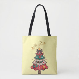 Bolso De Tela Árbol de Navidad moderno colorido