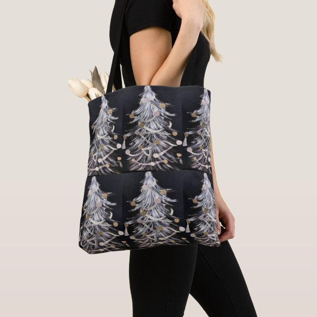 BOLSO DE TELA **ÁRBOL DE NAVIDAD MODERNO** TOTE (Detalle)