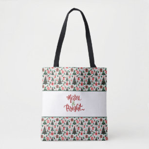 Bolso De Tela Árbol de Navidad, regalos, caramelos