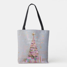 Árbol de Navidad rosa oro con impasto