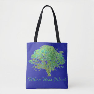 Bolso De Tela Árbol de roble en vivo de Hilton Head Island Tote 