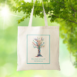 Bolso De Tela Árbol de vida del instructor de yoga<br><div class="desc">Esta bolsa decorativa de tetas muestra una huella de un árbol de la vida de color arcoiris. El diseño original se hizo en mosaico utilizando pequeños trozos de vidrio de colores vivos. Añade tus detalles para personalizar este bolso. Porque creamos nuestra propia obra de arte no encontrarás esta imagen exacta...</div>