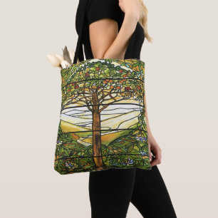 Bolso De Tela Árbol de vida Ventanilla Tiffany de vidrio manch
