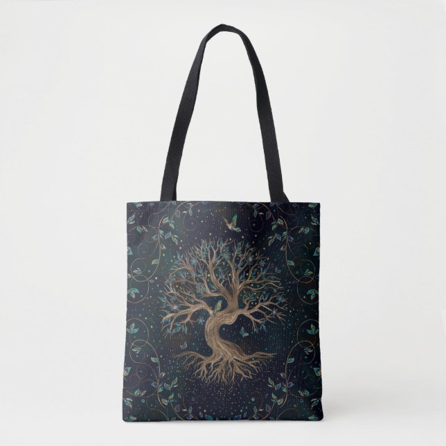 Bolso De Tela Árbol de vida - Yggdrasil (Anverso)