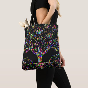 Bolso De Tela Árbol De Vidrio Manchado De Falso De Prosperidad